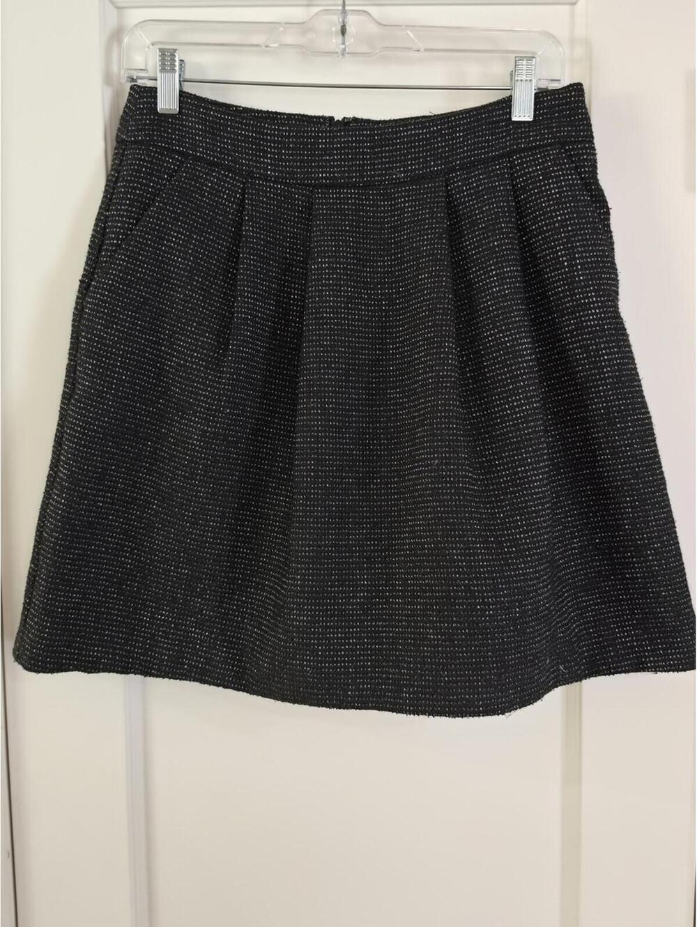 Halogen Black Tweed Skirt